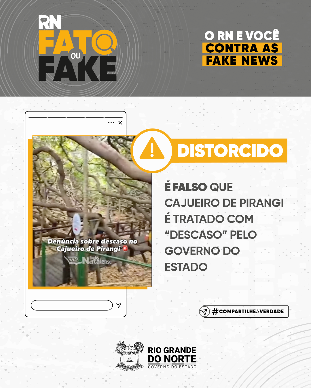 É falso que Cajueiro de Pirangi é tratado com “descaso” pelo Governo do Estado