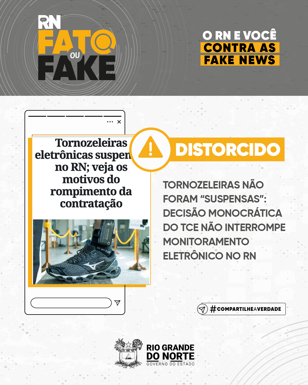 Tornozeleiras não foram “suspensas”: decisão monocrática do TCE não interrompe monitoramento eletrônico no RN