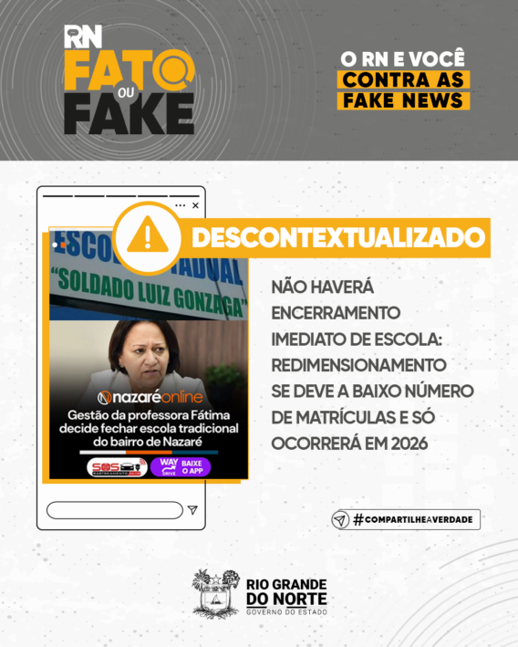 Não haverá encerramento imediato de escola: redimensionamento se deve a baixo número de matrículas e só ocorrerá em 2026