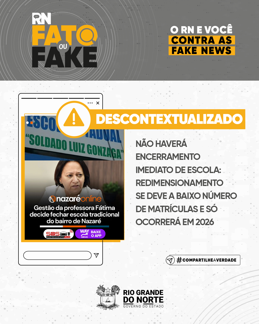 Não haverá encerramento imediato de escola: redimensionamento se deve a baixo número de matrículas e só ocorrerá em 2026