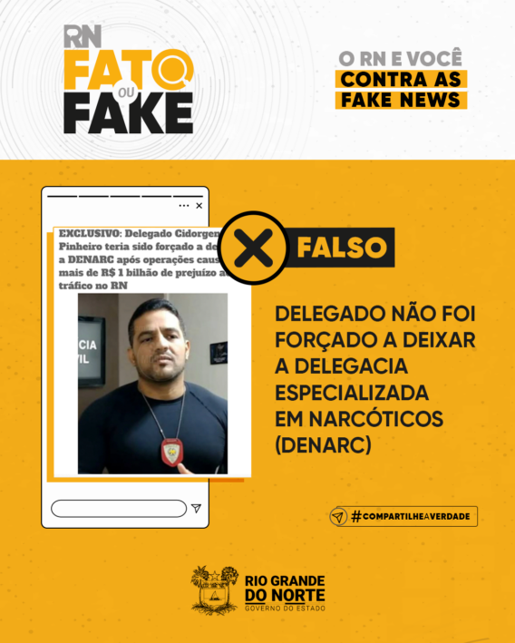 Delegado não foi forçado a deixar a Delegacia Especializada em Narcóticos (Denarc)