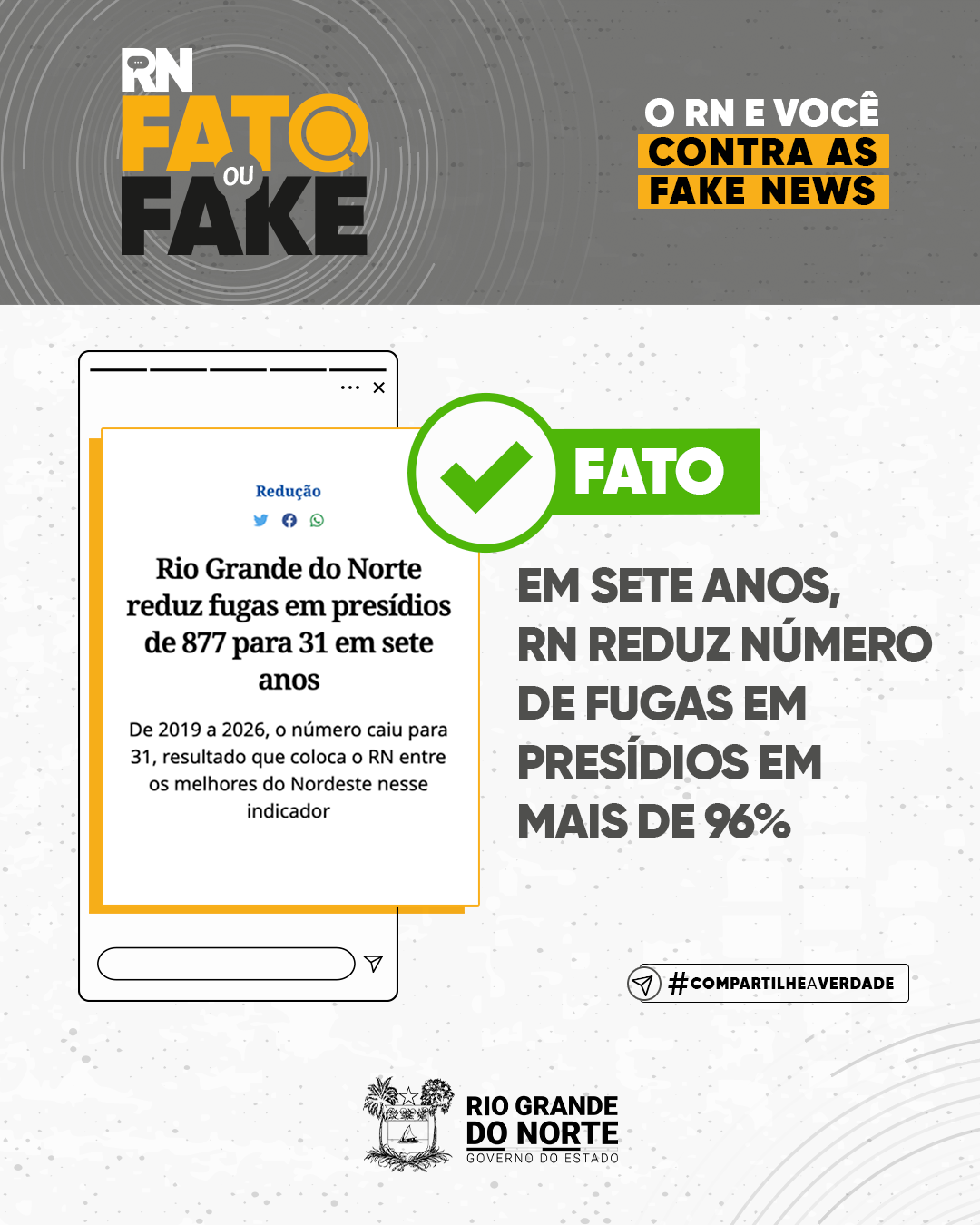 Em sete anos, RN reduz número de fugas em presídios em mais de 96%