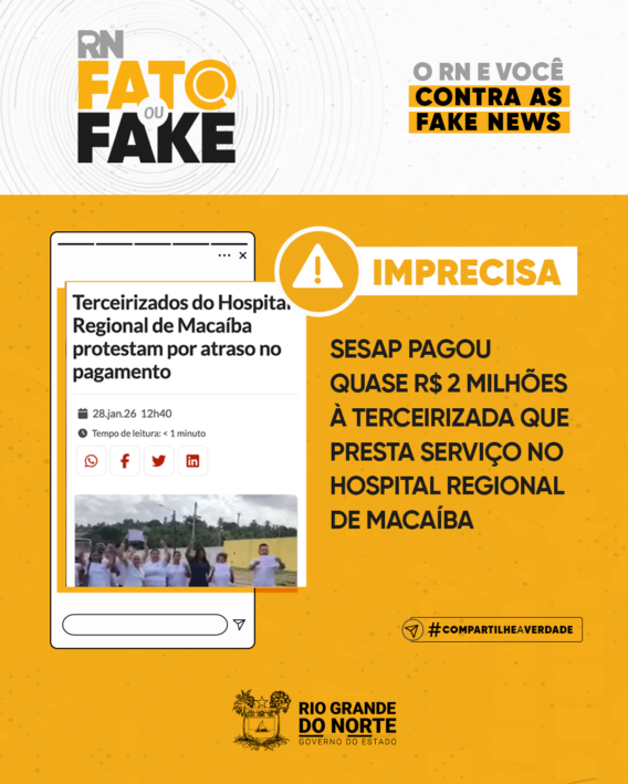 Sesap pagou quase R$ 2 milhões à terceirizada que presta serviço no Hospital Regional de Macaíba