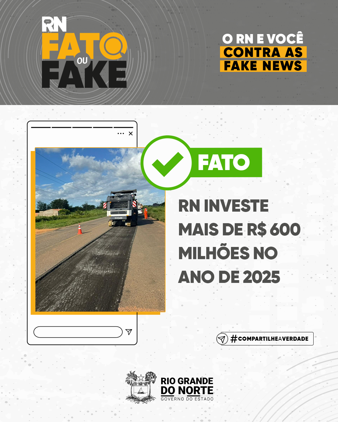 RN investe mais de R$ 600 milhões no ano de 20025