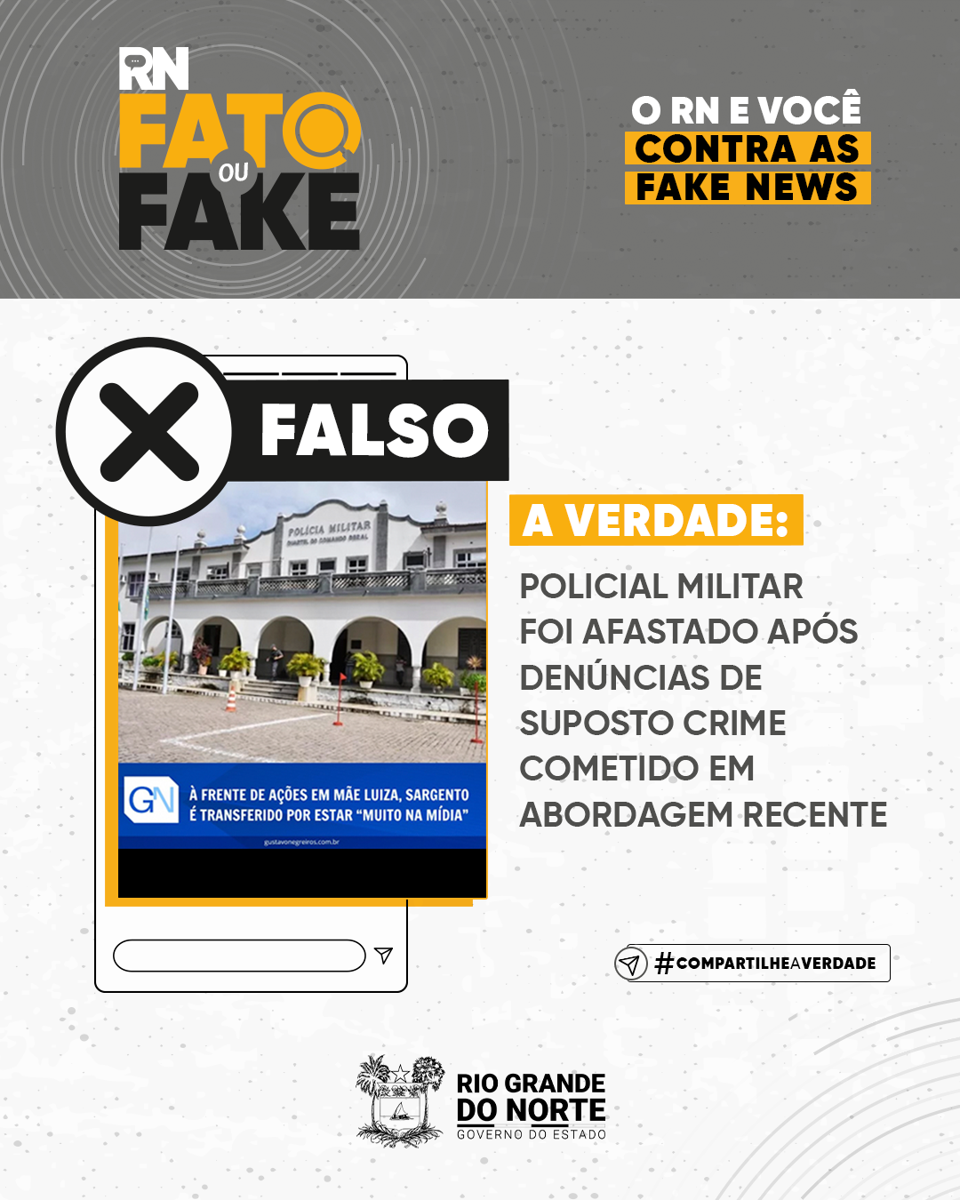 Policial Militar foi afastado após denúncias de suposto crime cometido em abordagem recente