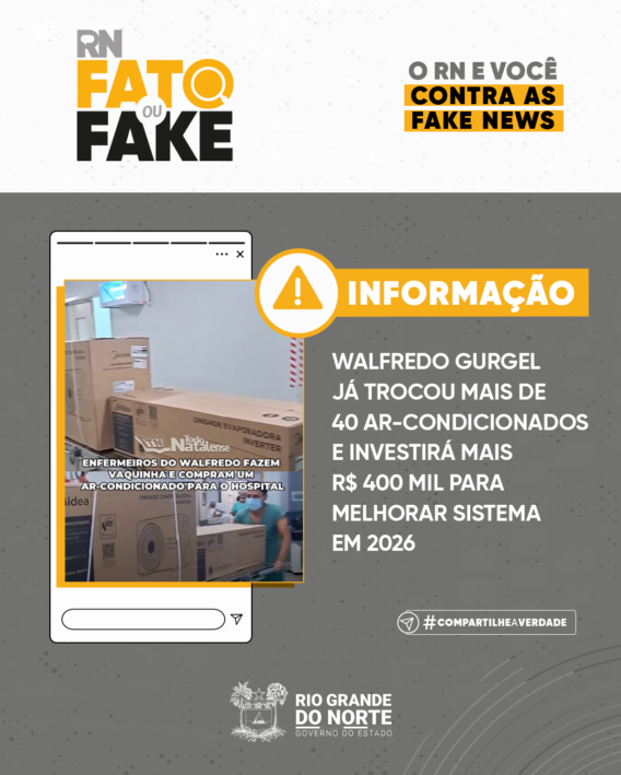 Walfredo Gurgel já trocou mais de 40 ar-condicionados e investirá mais R$ 400 mil para melhorar sistema em 2026