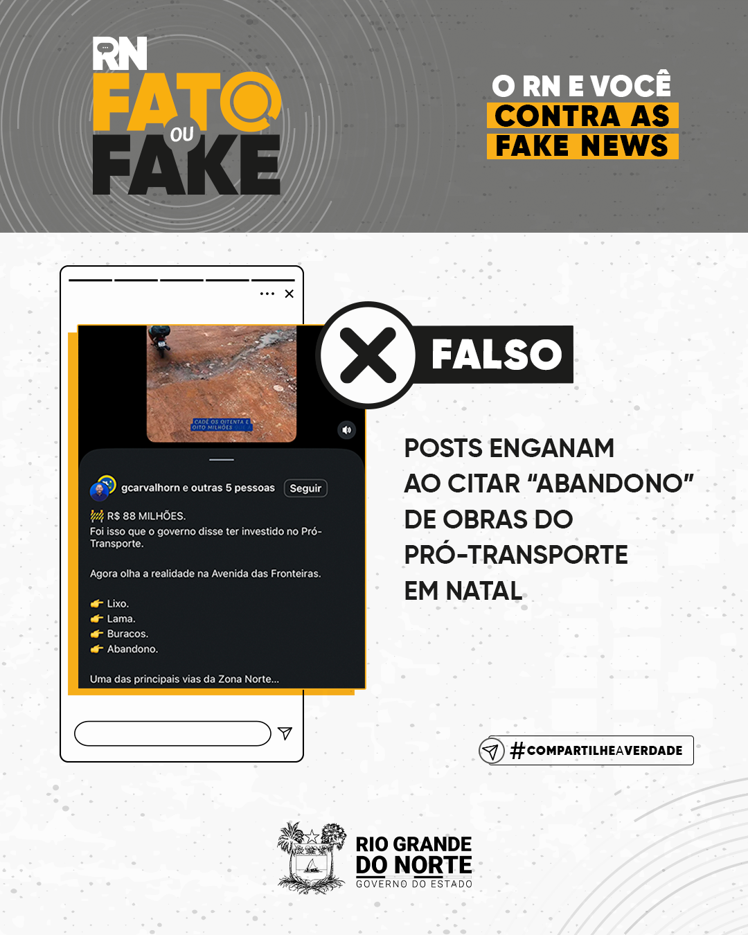 Posts enganam ao citar suposto “abandono” de obras do Pró-Transporte em Natal