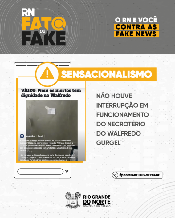 Não houve interrupção em funcionamento do necrotério do Walfredo Gurgel