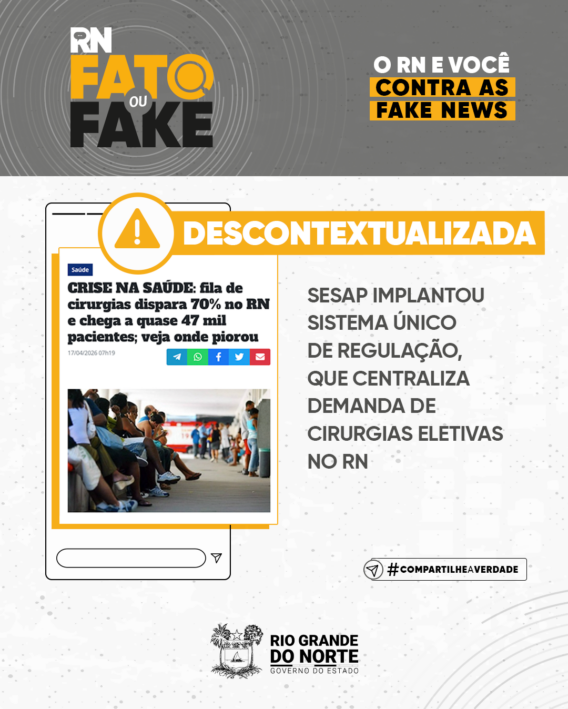 Sesap implantou sistema único de regulação, que centraliza demanda de cirurgias eletivas no RN