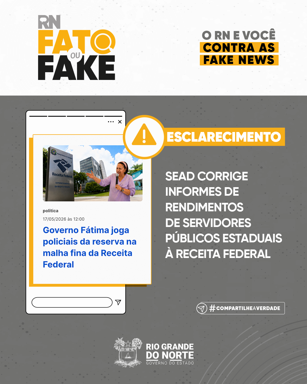 Sead corrige Informes de Rendimentos de servidores públicos estaduais à Receita Federal