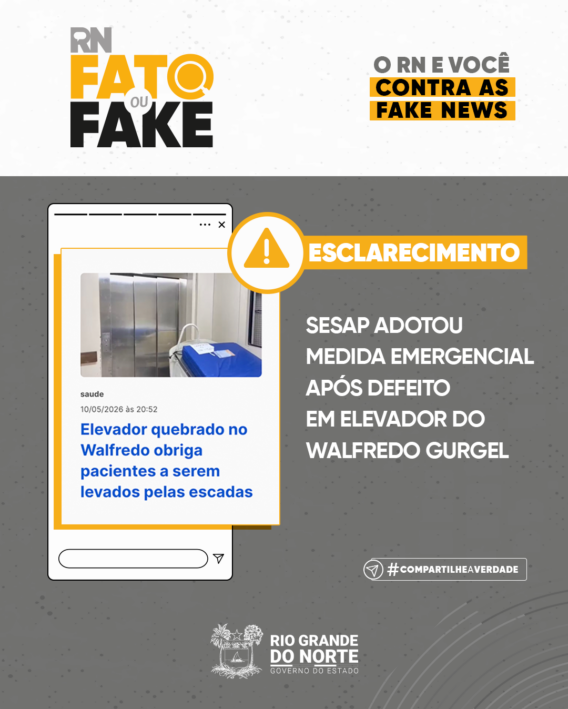 Sesap adotou medida emergencial após defeito em elevador do Walfredo Gurgel