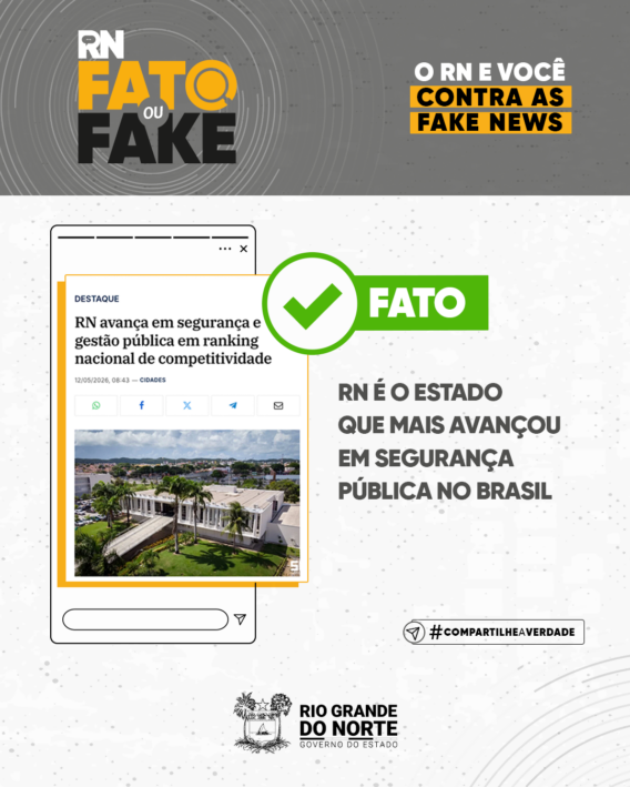 RN é o estado que mais avançou em segurança pública no Brasil