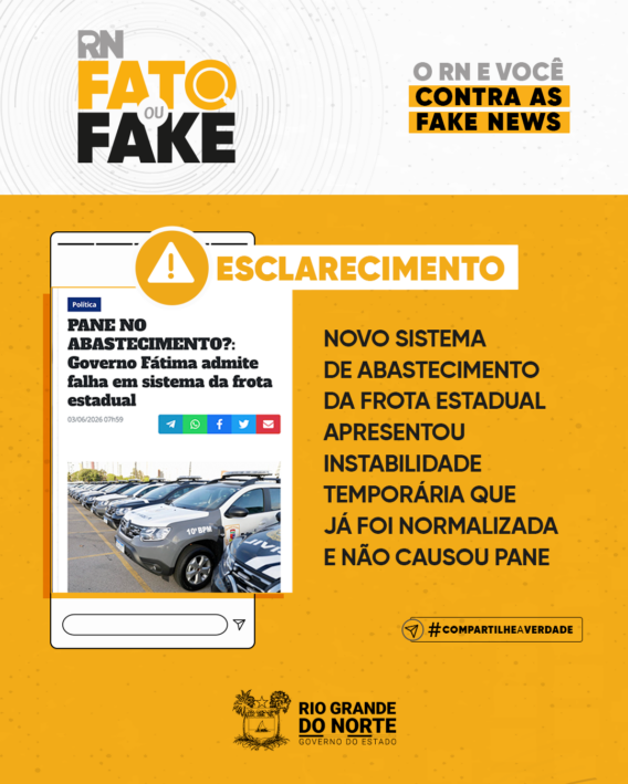 Novo sistema de abastecimento da frota estadual apresentou instabilidade temporária que já foi normalizada e não causou pane
