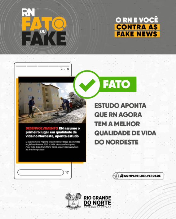 Estudo aponta que RN agora tem a melhor qualidade de vida do Nordeste