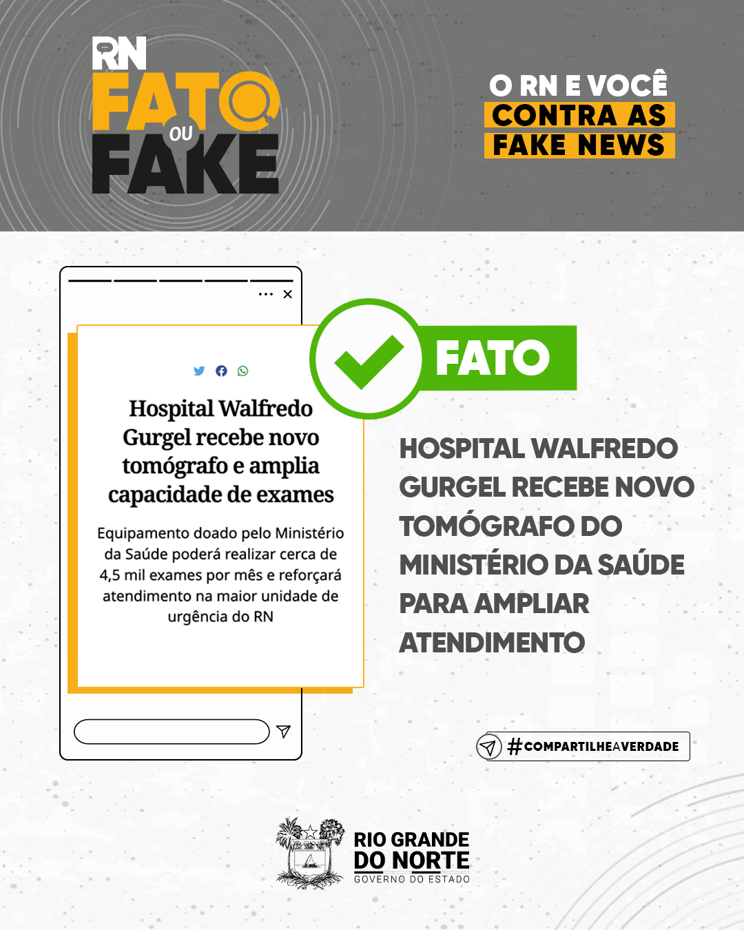 Hospital Walfredo Gurgel recebe novo tomógrafo do Ministério da Saúde para ampliar atendimento